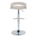 Grotto - Upholstered Adjustable Barstool - Chrome Metal Base