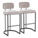 Demi - Fixed-Height Barstool (Set of 2) - Black Metal Base