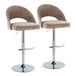 Renee - Adjustable Barstool (Set of 2) - Chrome Base
