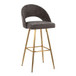 Renee - Upholstered Fixed-Height Barstool (Set of 2) - Gold Base
