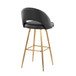 Renee - Upholstered Fixed-Height Barstool (Set of 2) - Gold Base