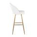 Renee - Upholstered Fixed-Height Barstool (Set of 2) - Gold Base