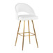 Renee - Upholstered Fixed-Height Barstool (Set of 2) - Gold Base