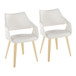 Curvo - High Back Upholstered Chair (Set of 2) - Natural Wood Legs