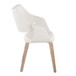 Curvo - High Back Upholstered Chair (Set of 2) - Whitewashed Wood Legs