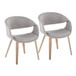 Curvo - Upholstered Chair (Set of 2) - Whitewashed Wood Legs