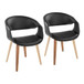 Curvo - Upholstered Chair (Set of 2) - Zebra Wood Legs