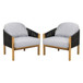 Grotta - Outdoor Wood Club Chair (Set of 2)