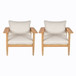 Terassi - Outdoor Lounge Chair (Set of 2) With Cushions - Beige / Light Teak