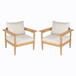Terassi - Outdoor Lounge Chair (Set of 2) With Cushions - Beige / Light Teak