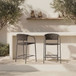 Zola - Outdoor Counter Chair - Dark Brown