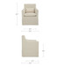 Lydia - Outdoor Slipcover Dining Chair - Cream