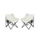 2 Pieces Outdoor Camping Chairs Folding / Portable, Comfortable Seating, Durable Steel Fram