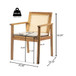 Preston - Outdoor Dining Chair With Cushion (Set of 2) - Teak / Beige
