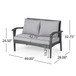Honolulu - Loveseat - Gray / Silver