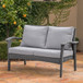 Honolulu - Loveseat - Gray / Silver
