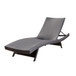Mysticism Outdoor Chaise Lounge With Adjustable Backrest And Foldable Legs - Brown Multi