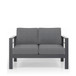 All Weather Patio Loveseat With Thick Cushions - Gray / Gray