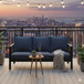 3 Seat All-Weather Patio Sofa With Cushions