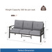 All-Weather 3 Seat Patio Sofa With Cushions