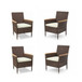 4 Piece All-Weather Patio Dining Chair Set