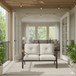 All-Weather Loveseat 2 Seats Sofa With Cushions