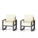 All-Weather Patio Armchairs With Thick Cushions (Set of 2)