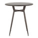 Clara - Round Dinette Table - Antique Metal