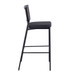 Rattan Tania - 29" Fixed-Height Barstool (Set of 2) - Black