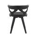 Gardenia - Dining / Accent Chair With Swivel - Black Wood And Black Faux Leather