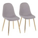 Pebble - Contemporary Chair (Set of 2) - Gold Steel
