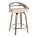Cassis - Modern Fixed-Height Swivel Counter Stool With Light Gray Frame (Set of 2)