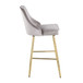 Marcel - Counter Stool With Gold Metal Frame (Set of 2)