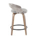 Grotto - Fixed-Height Swivel Counter Stool With Light Gray Wood (Set of 2)