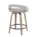 Grotto - Fixed-Height Swivel Counter Stool With Light Gray Wood (Set of 2)