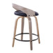 Grotto - Fixed-Height Swivel Counter Stool With Light Gray Wood (Set of 2)