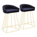 Canary - Contemporary Counter Stool (Set of 2) - Gold Grame