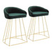 Canary - Contemporary Counter Stool (Set of 2) - Gold Grame
