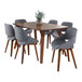 Folia - Fabrico 7 Piece Dining Set - Dark Gray