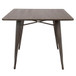 Oregon - 36" Industrial - Farmhouse Dining Table - Antique And Espresso