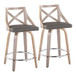 Charlotte - Farmhouse Fixed-Height Swivel Counter Stool (Set of 2)