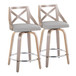 Charlotte - Farmhouse Fixed-Height Swivel Counter Stool (Set of 2)