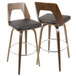 Trilogy - Barstool (Set of 2) - Walnut And Brown Faux Leather