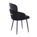 Dahlia - Dining Chair (Set of 2) - Black Metal And Black Velvet With Gold Accent