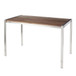 Fuji - Modern Dining Table - Stainless Steel With Walnut Wood Top