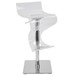 Viva - Contemporary Adjustable Barstool With Swivel - Clear Acrylic