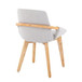 Cosmo - Mid-Century Chair - Natural Bamboo And Light Gray Noise Fabric