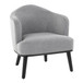 Ahoy - Mid-Century Modern Accent Chair - Black Wood And Gray Fabric