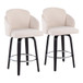 Dahlia - Contemporary Counter Stool (Set of 2) - Black Wood