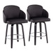 Dahlia - Contemporary Counter Stool (Set of 2) - Black Wood